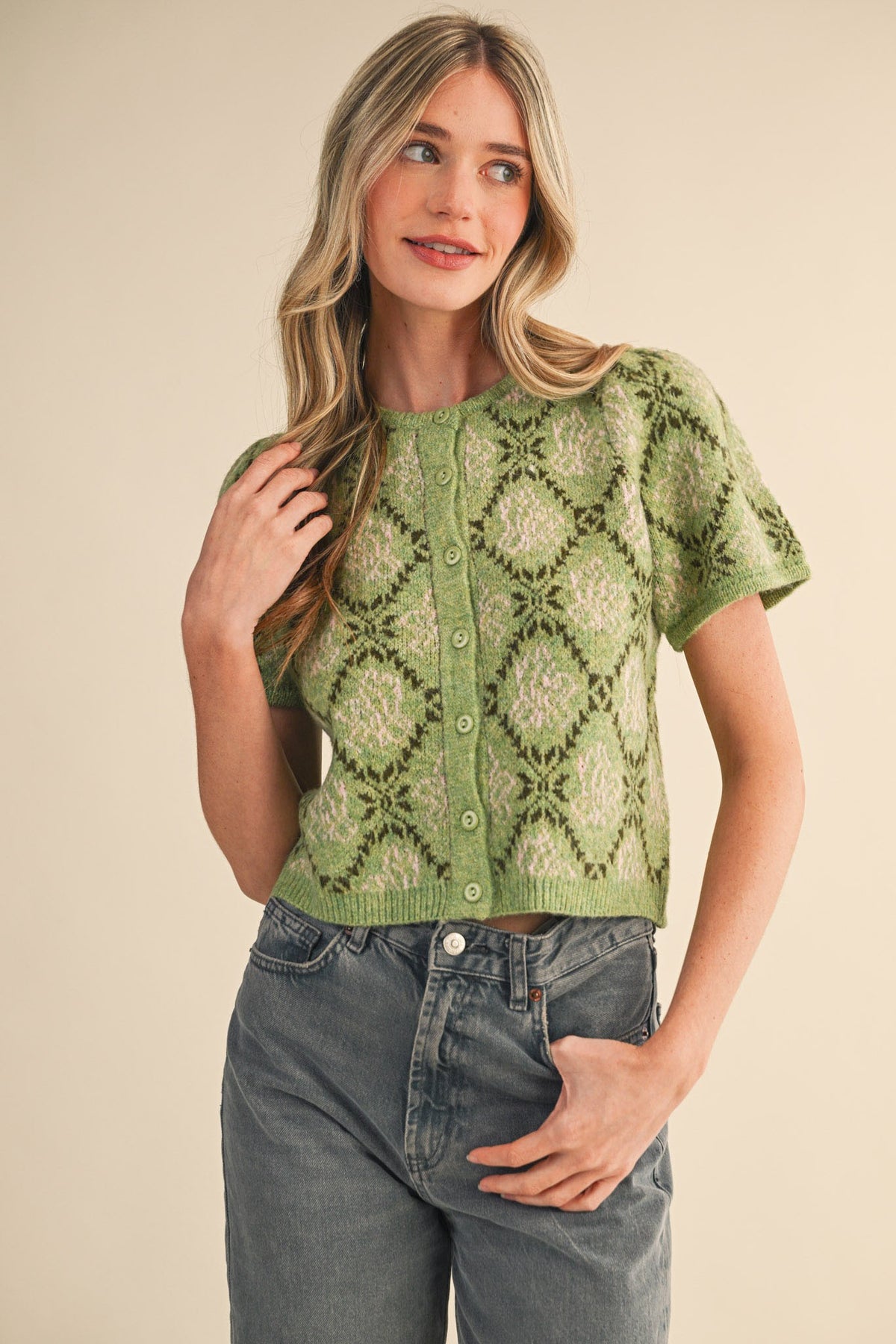 Pria Short Sleeve Sweater