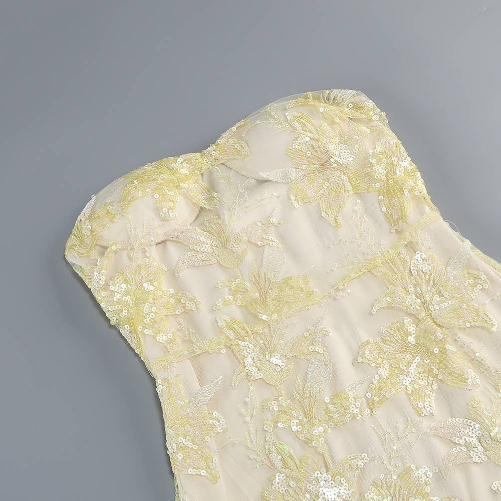 Kylee Floral Sequin Maxi Dress