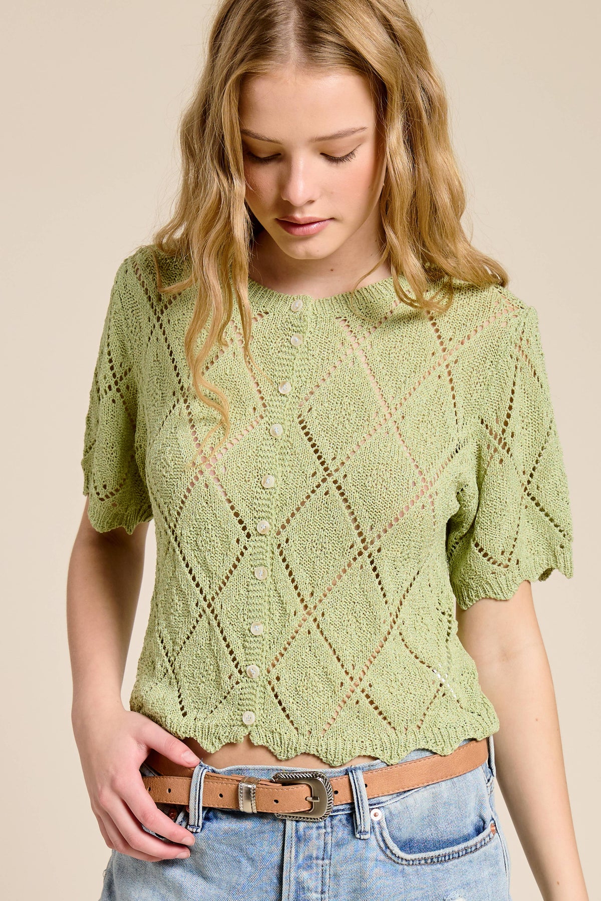 Tracy Short Sleeve Sweater