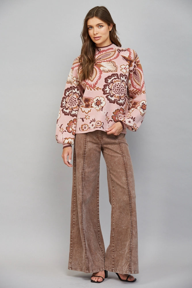Norin Floral Sweaterr