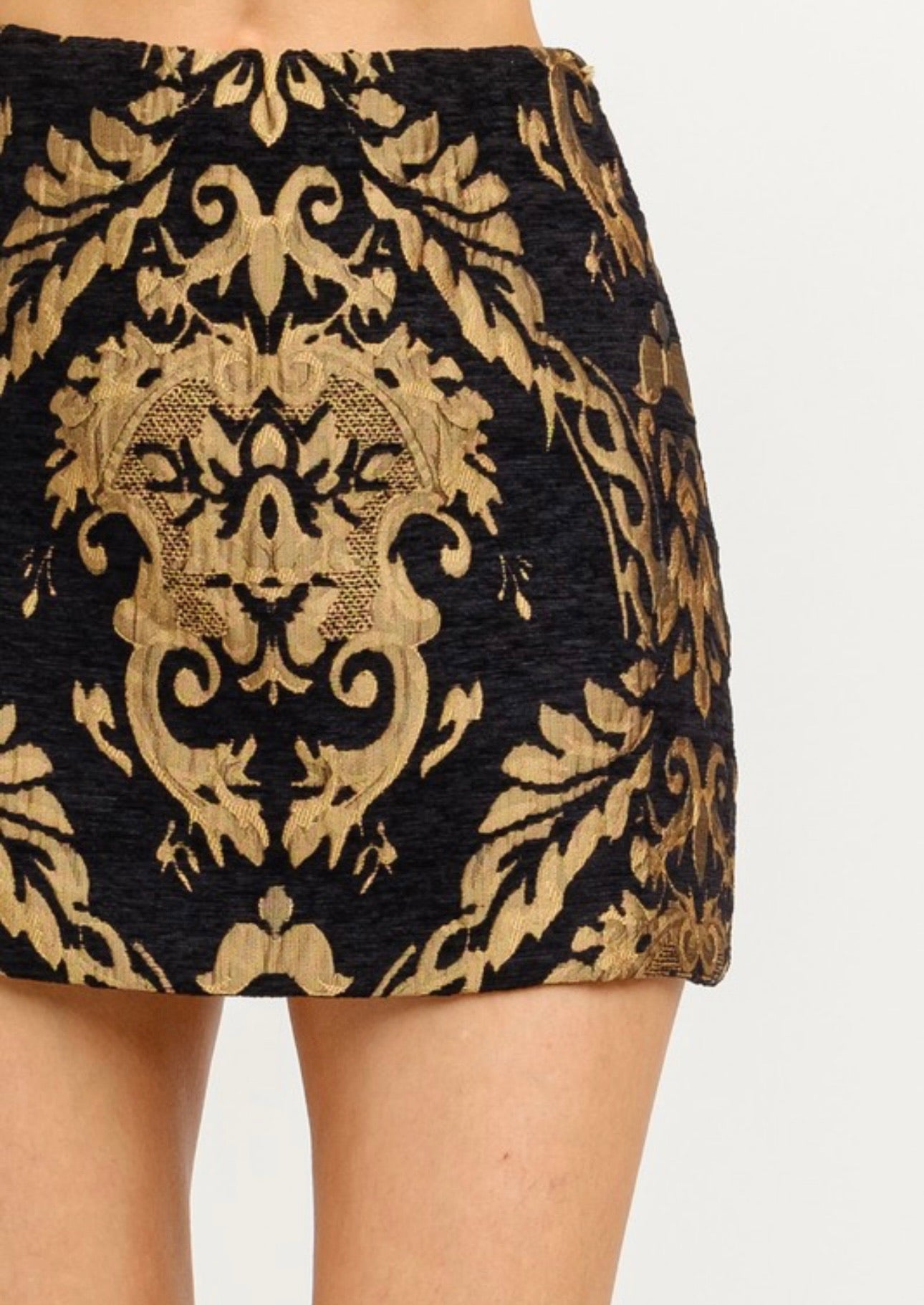 Carmine Jacquard Mini Skirt