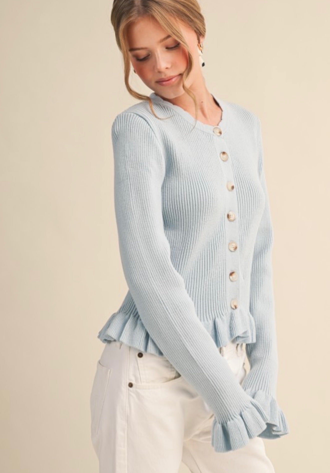 Carrie Ruffle Cardigan