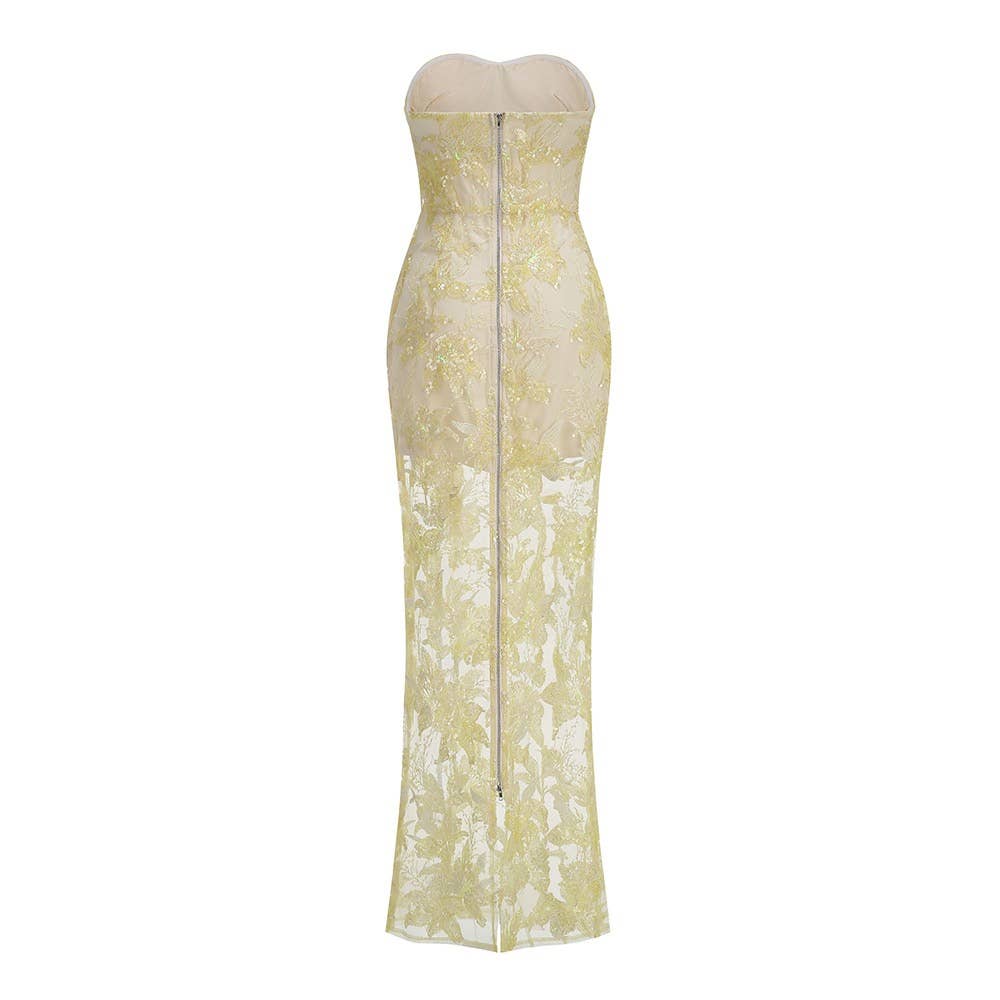Kylee Floral Sequin Maxi Dress