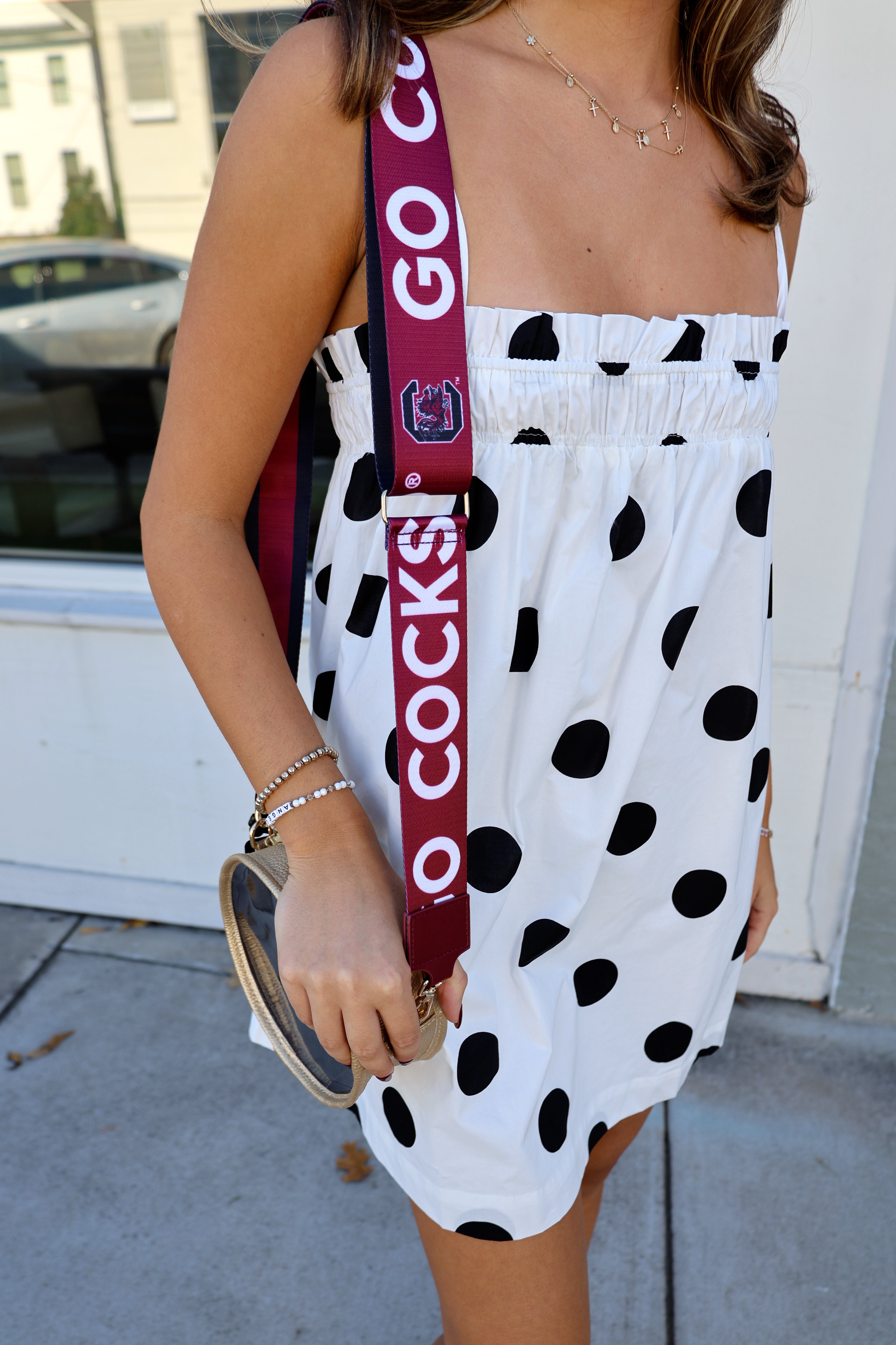 Go Cocks Patterned Shoulder Strap