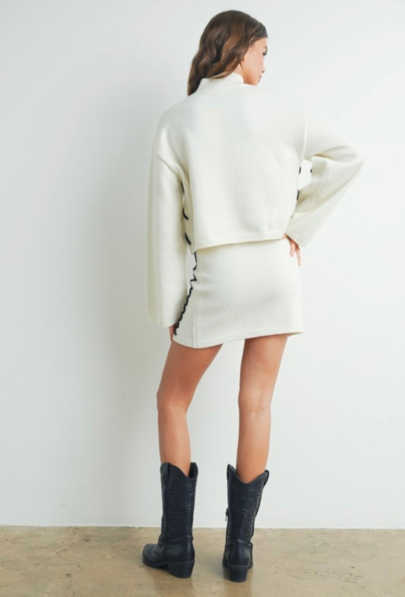 Caitlin Sweater Mini Skirt