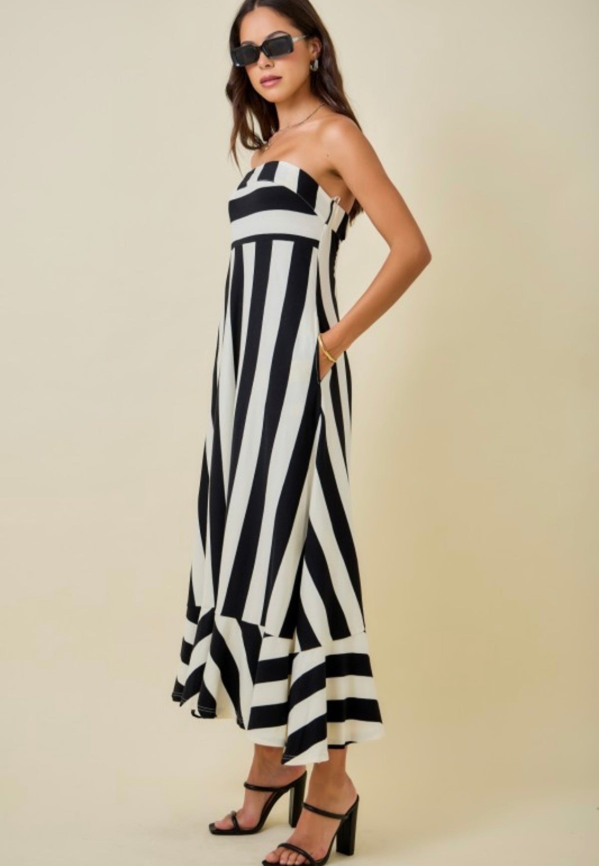Striped Out Maxi Dress