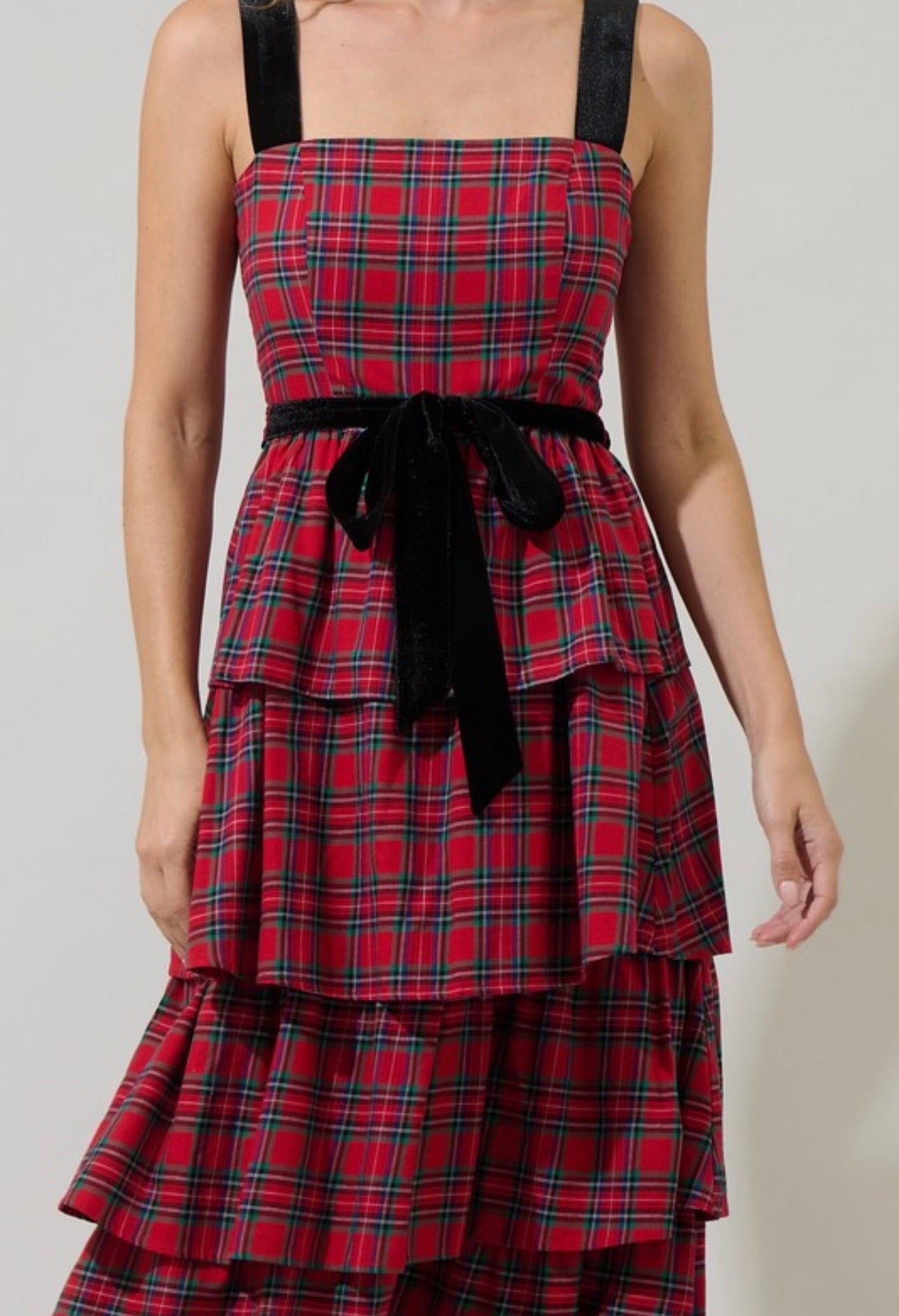 Carrigan Plaid Midi Dress