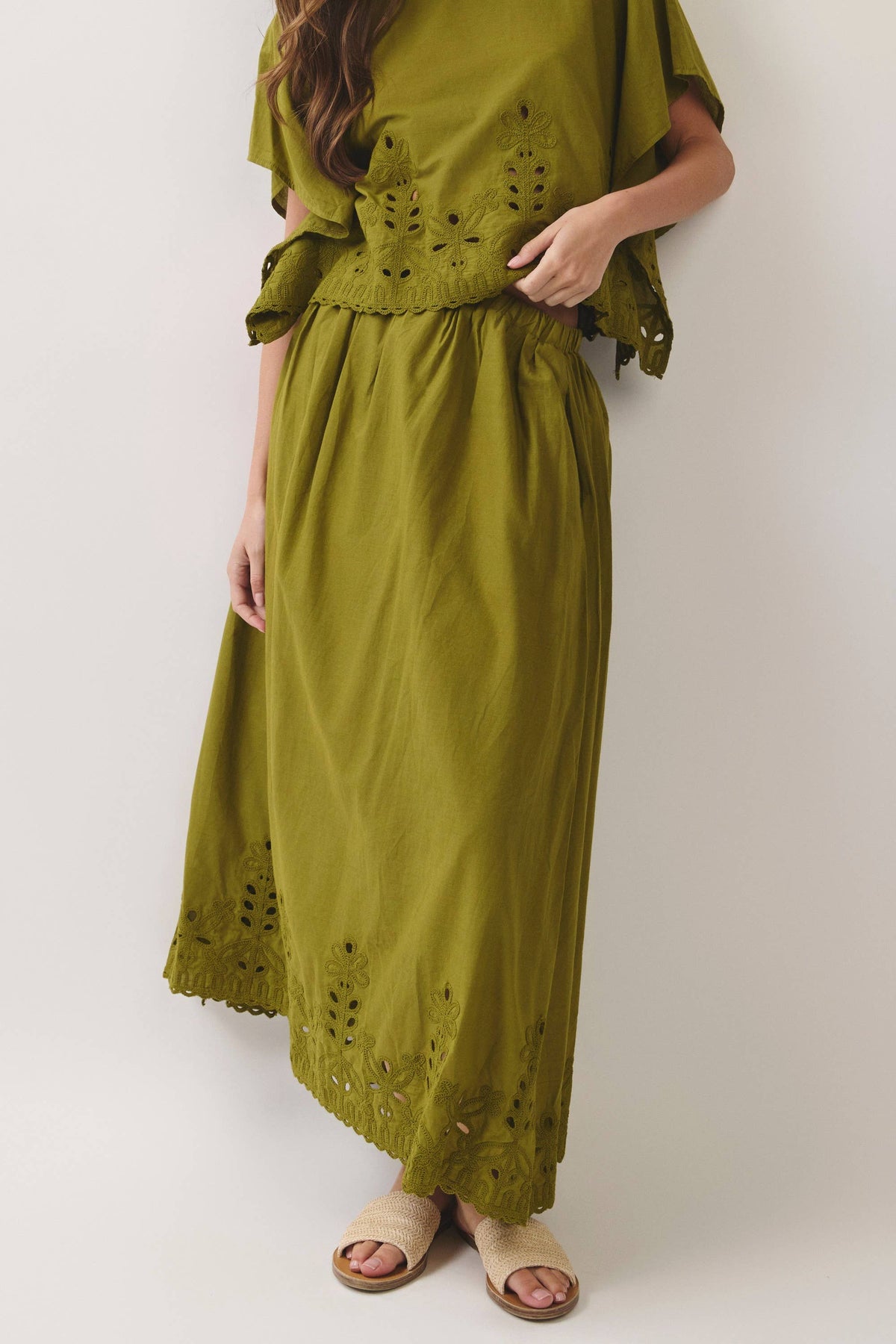 Eve Eyelet Maxi Skirt