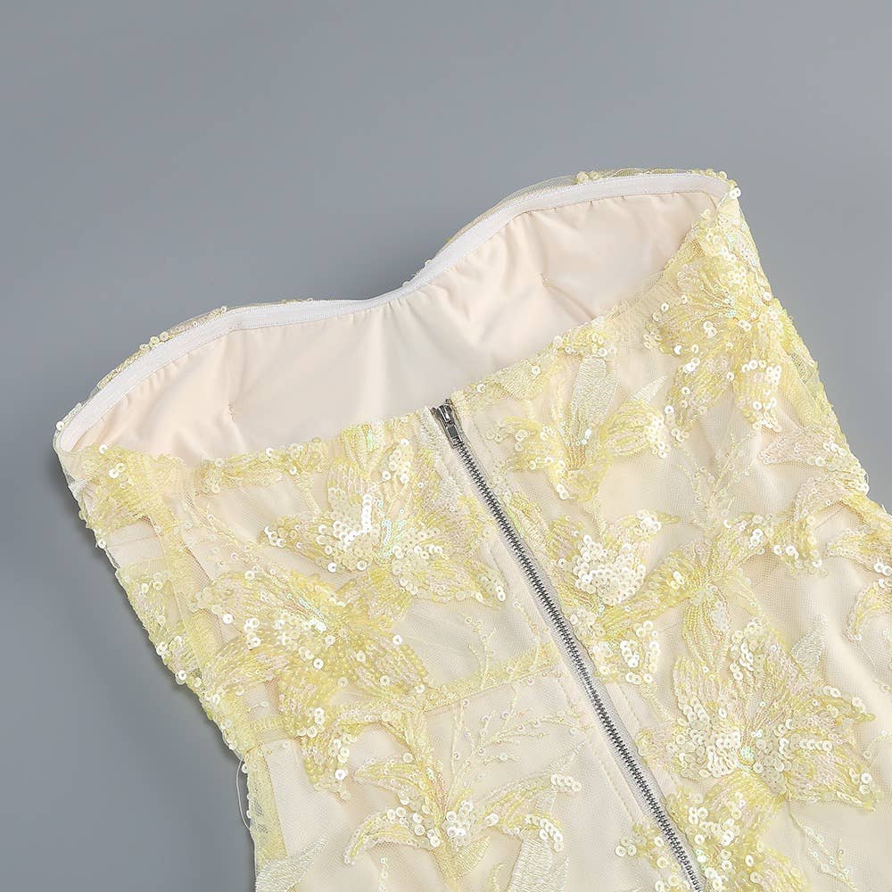 Kylee Floral Sequin Maxi Dress