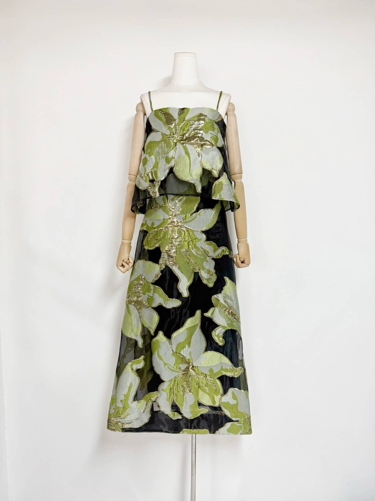 Olive Floral Maxi Set