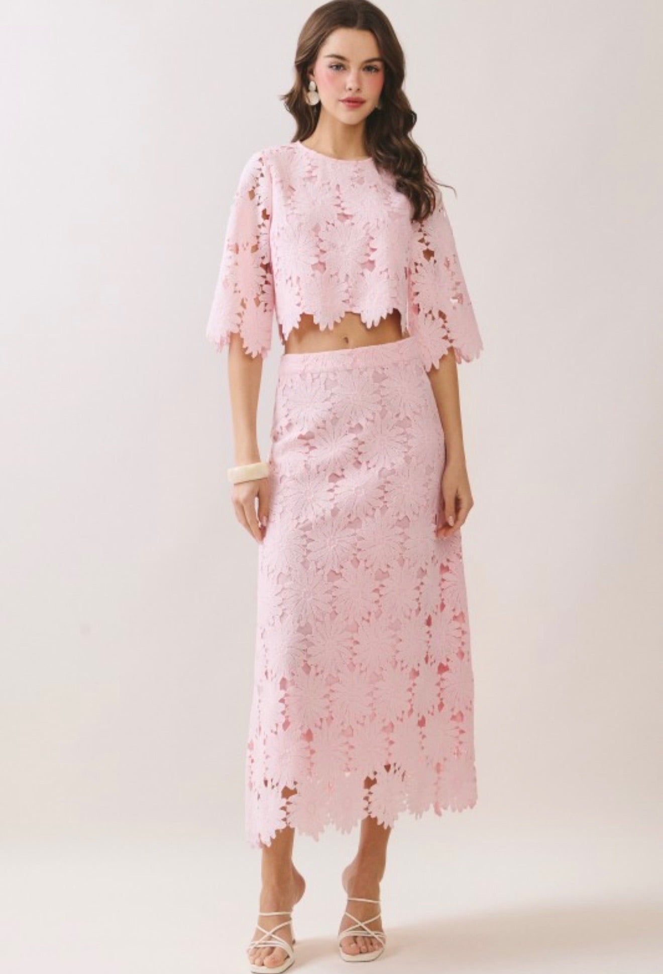 Ellie Lace Midi Skirt