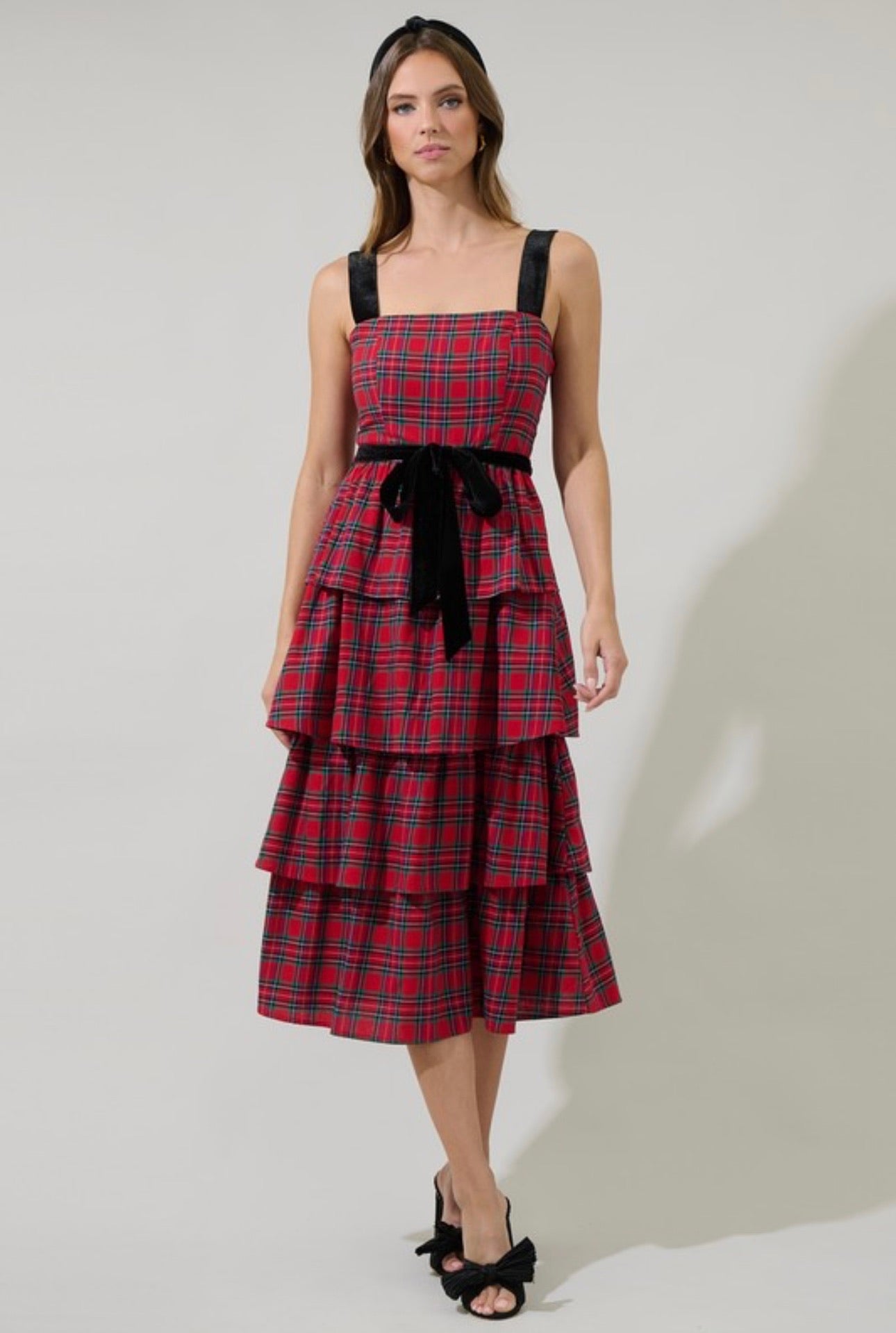 Carrigan Plaid Midi Dress