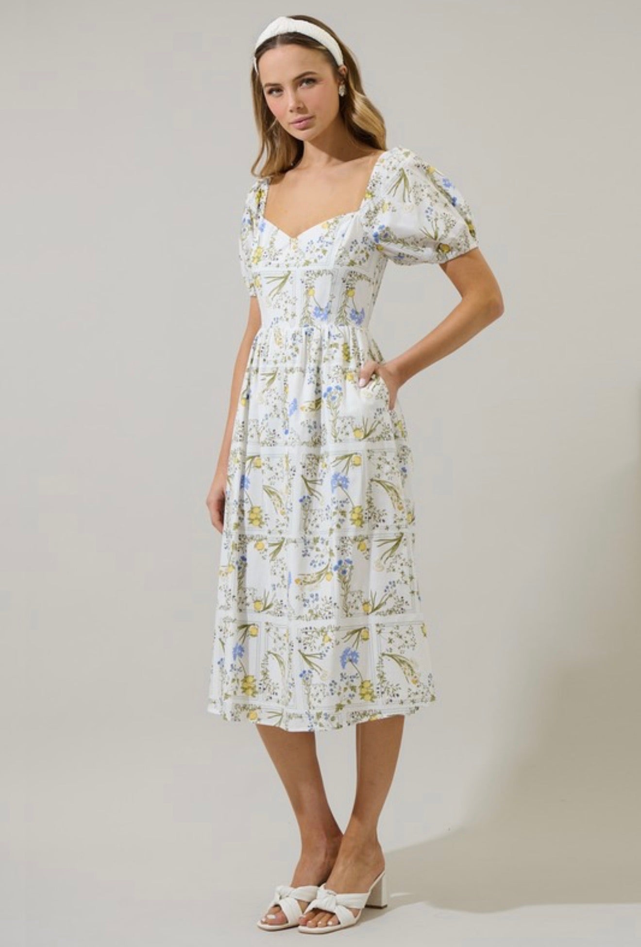 Cecily Floral Midi Dress