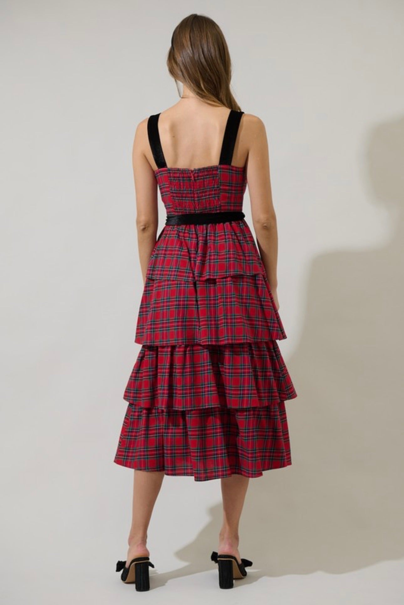 Carrigan Plaid Midi Dress