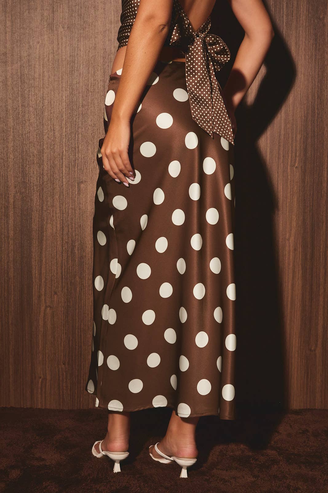 Polka Dot Midi Skirt