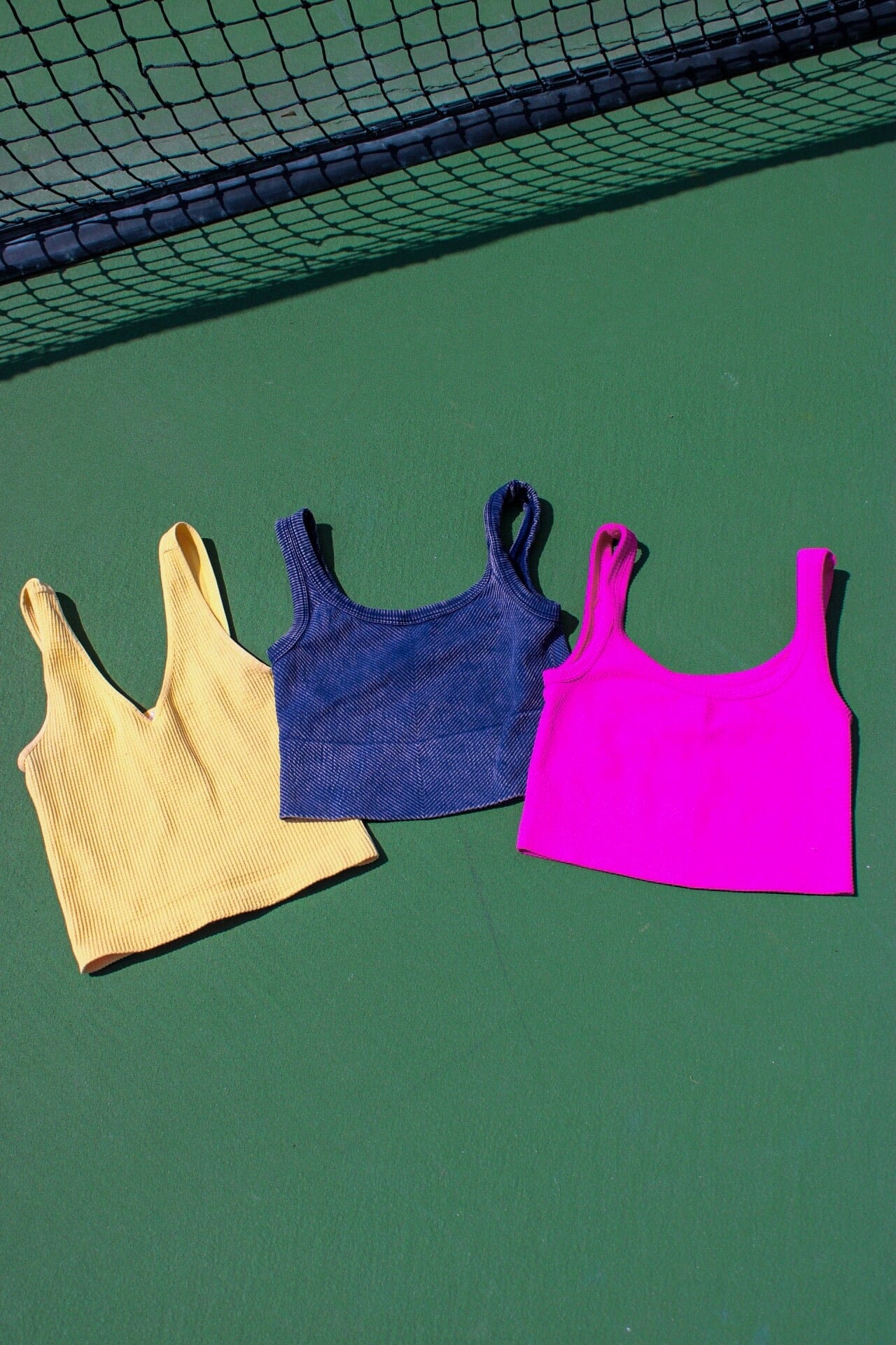 Chevron Ribbed Crop Top Tops