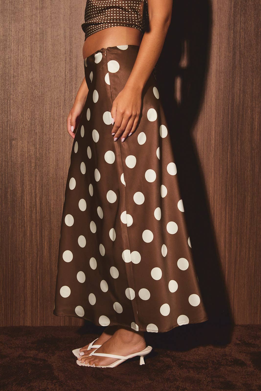 Polka Dot Midi Skirt