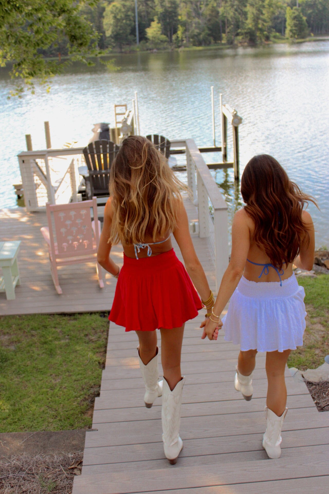 Karlie Red Smock Waist Skort Bottoms