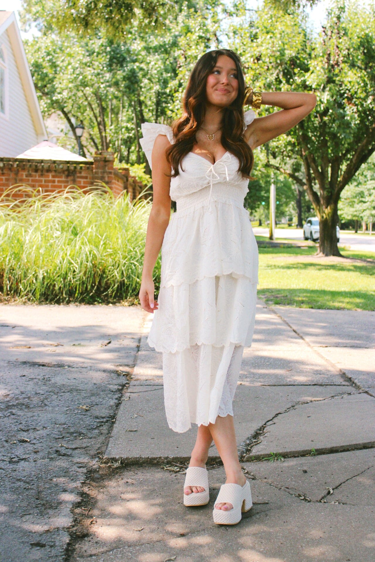 Ophelia Tiered Midi Dress Dresses