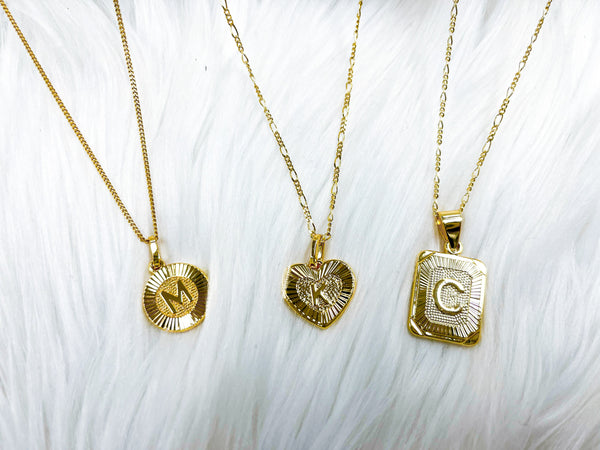 Bracha Heart Initial Necklace Necklaces 