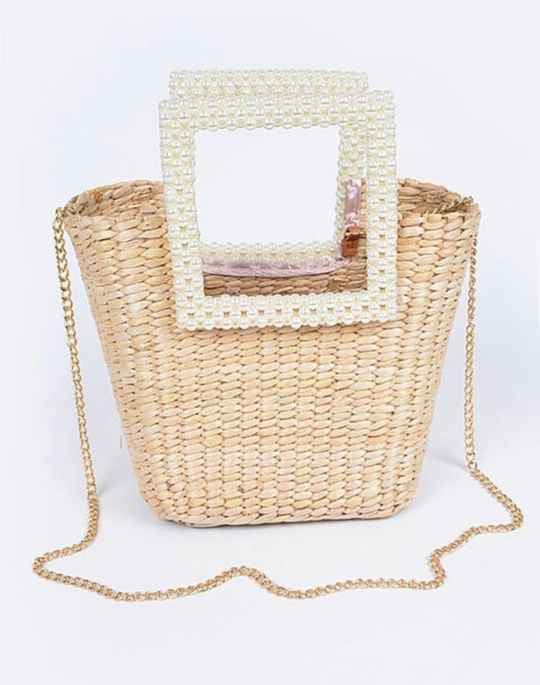 Pearl and Straw Clutch Accessories 