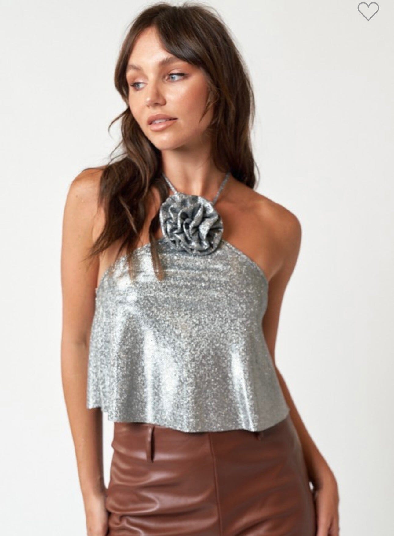 Roses And Glitter Top Tops