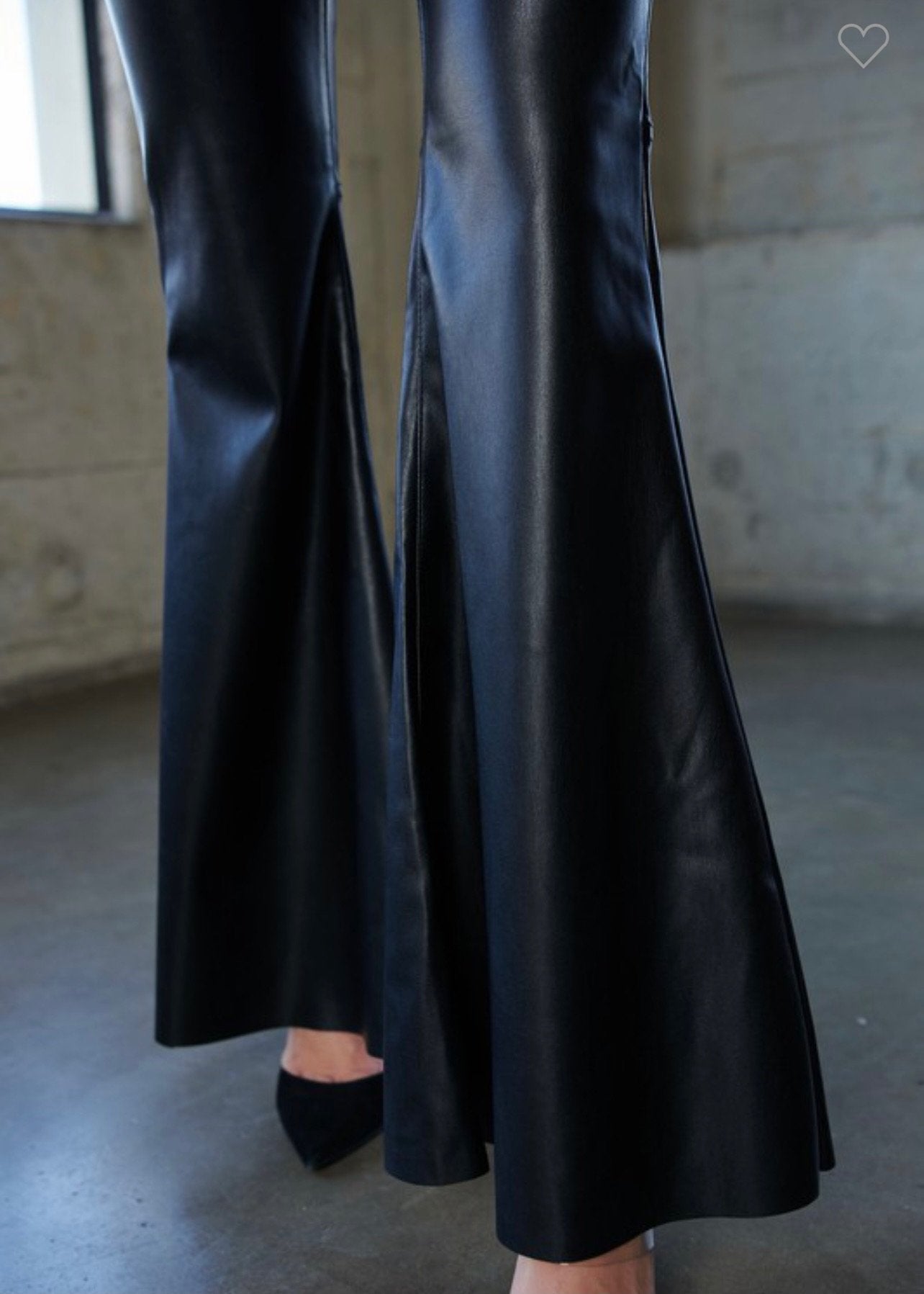 Super Flare Leather Pants Pants