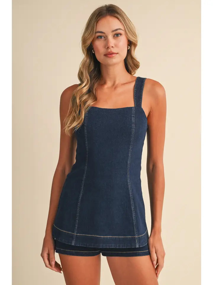Billie Denim Romper