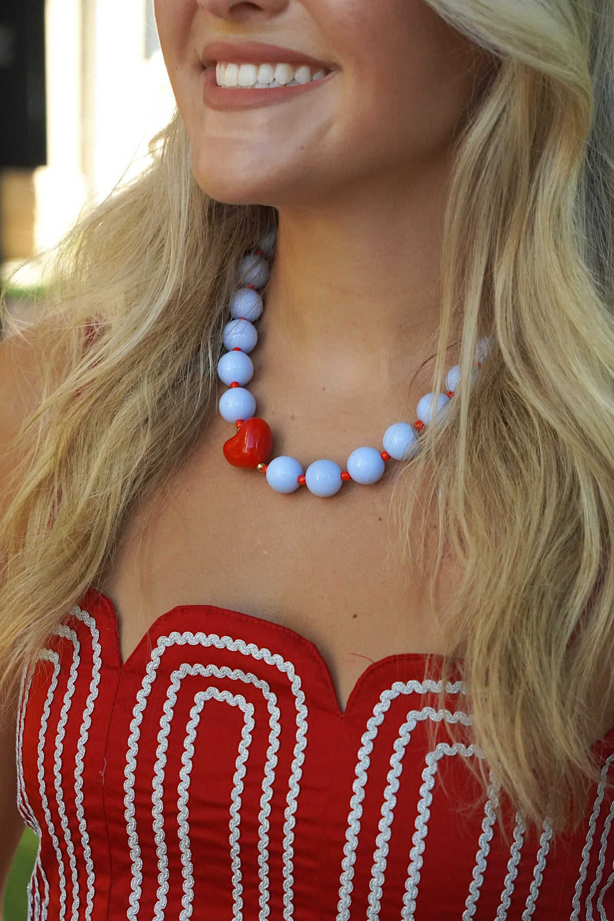 Judy Beaded Heart Necklace