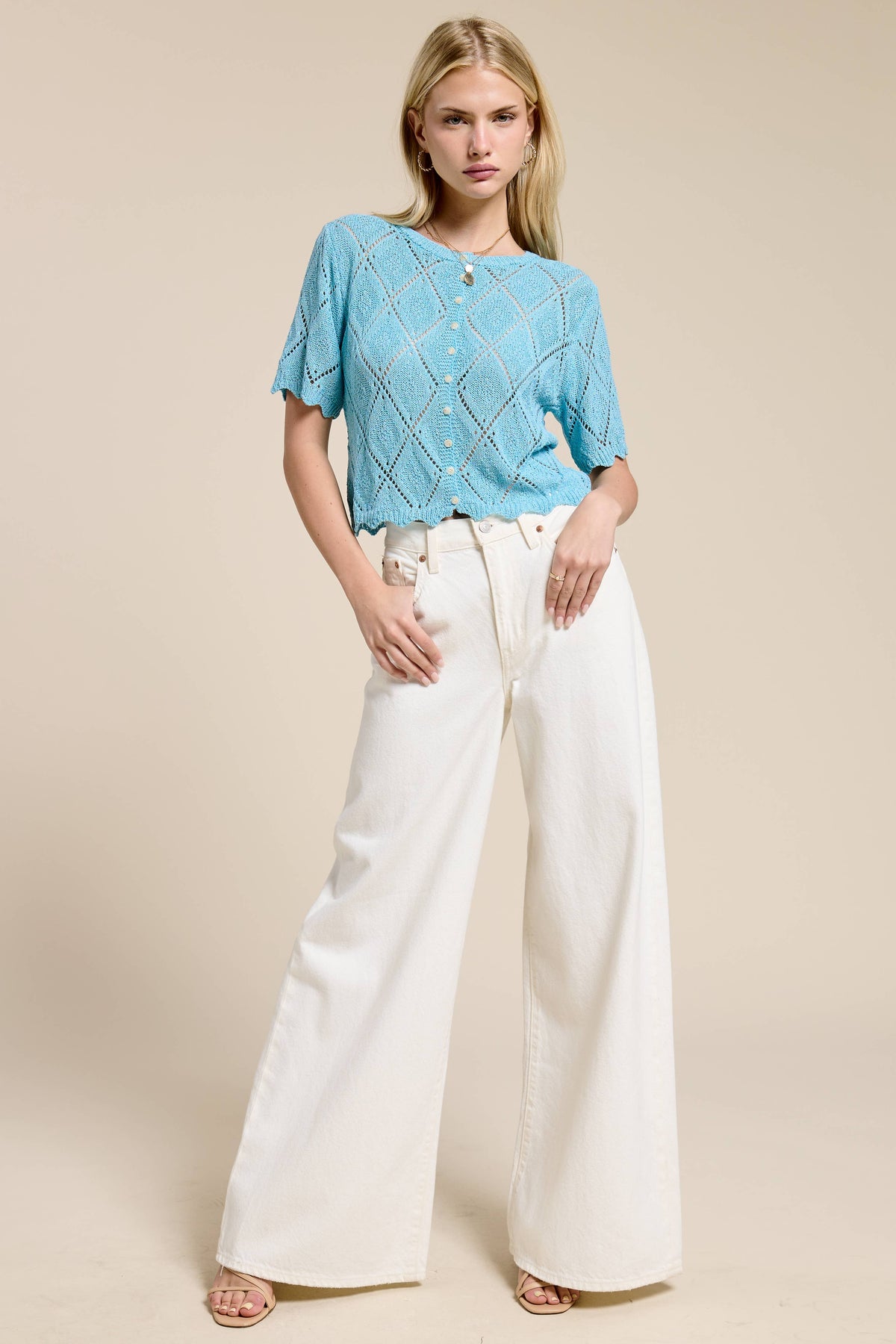 Tracy Short Sleeve Sweater