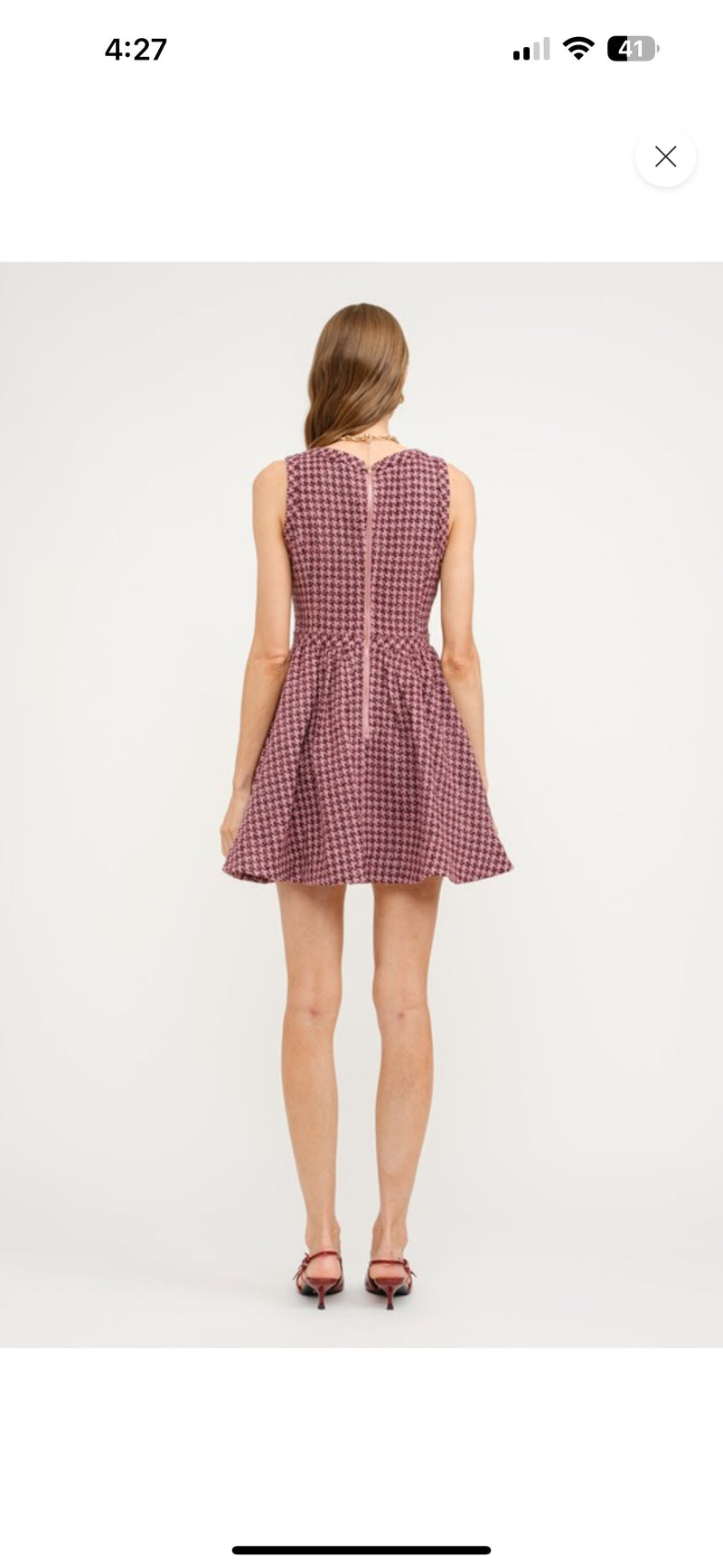 Isabel Houndstooth Mini Dress