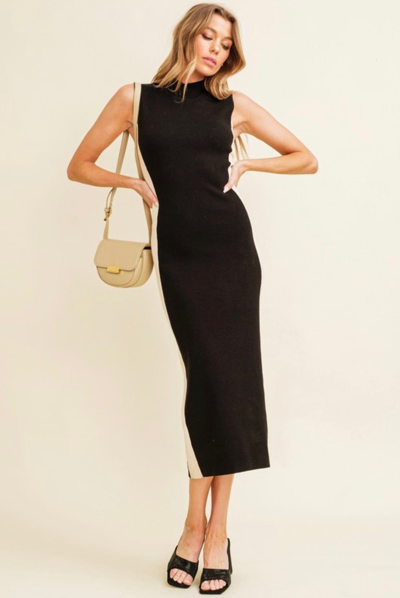 Morgan Mock Neck Midi