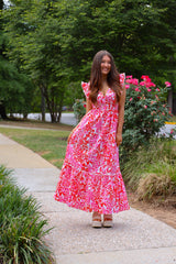 Reidy Ruffle Midi Dress