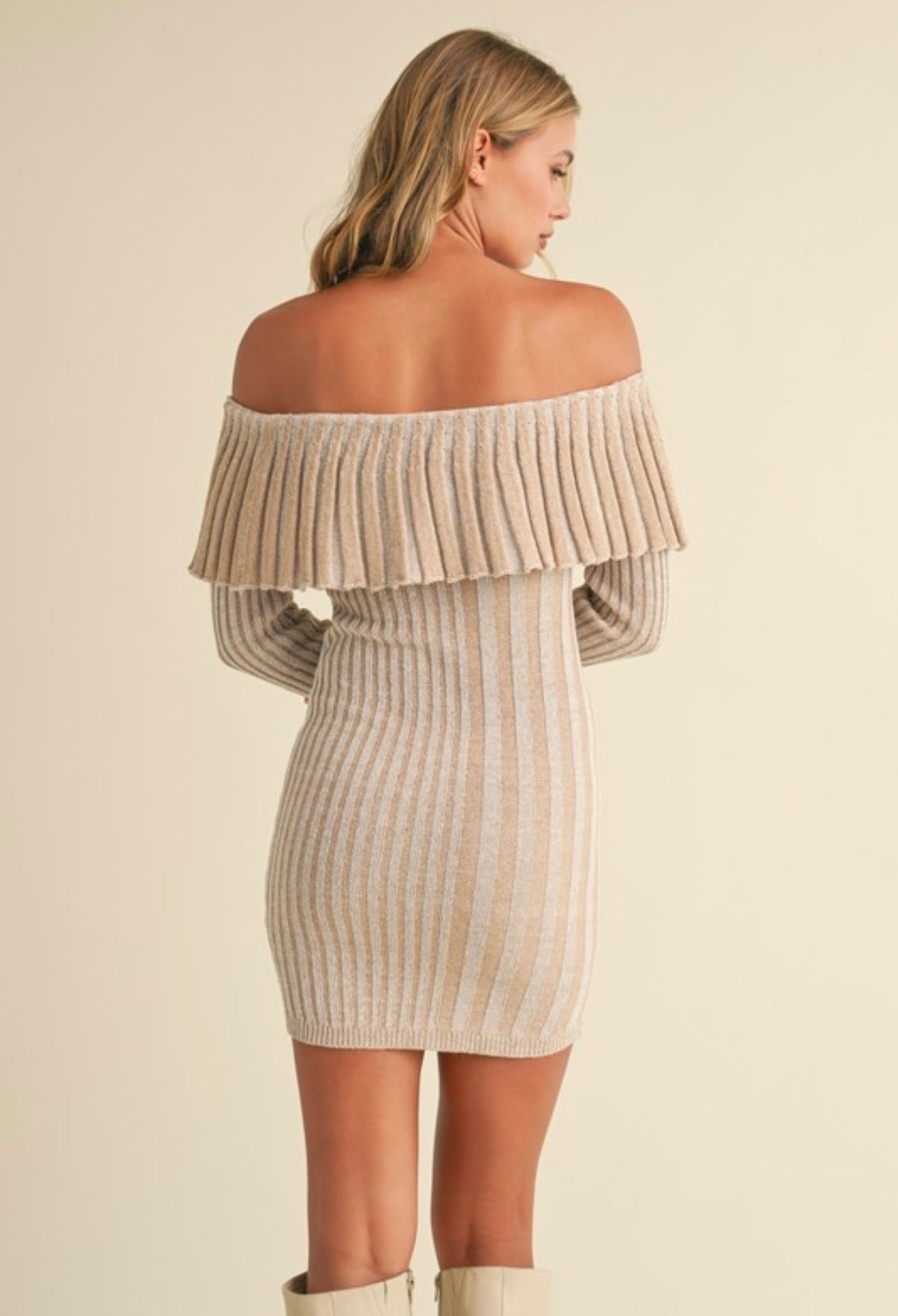 Khaki Sweater Dress