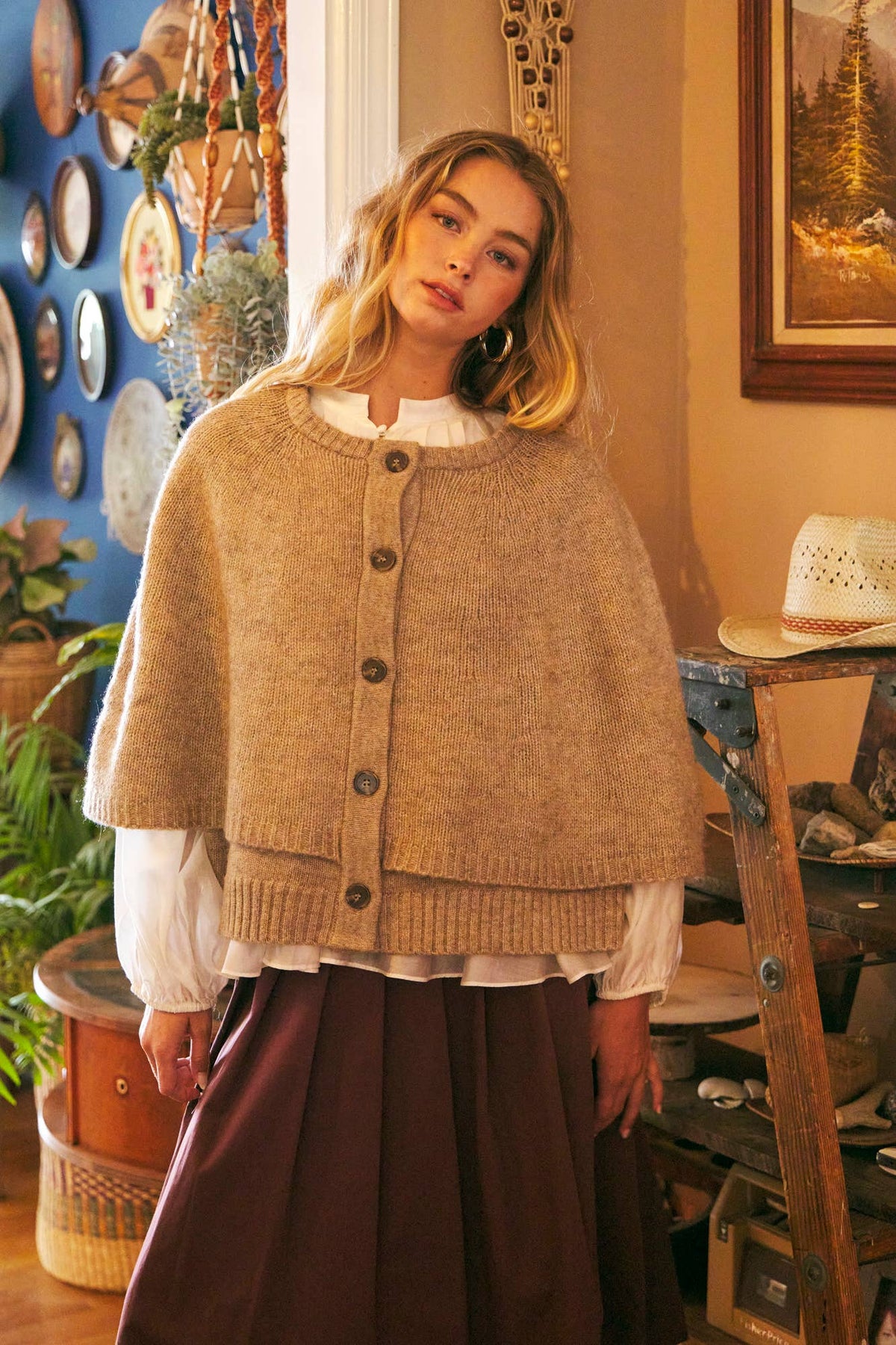 Adriana Cape Sweater
