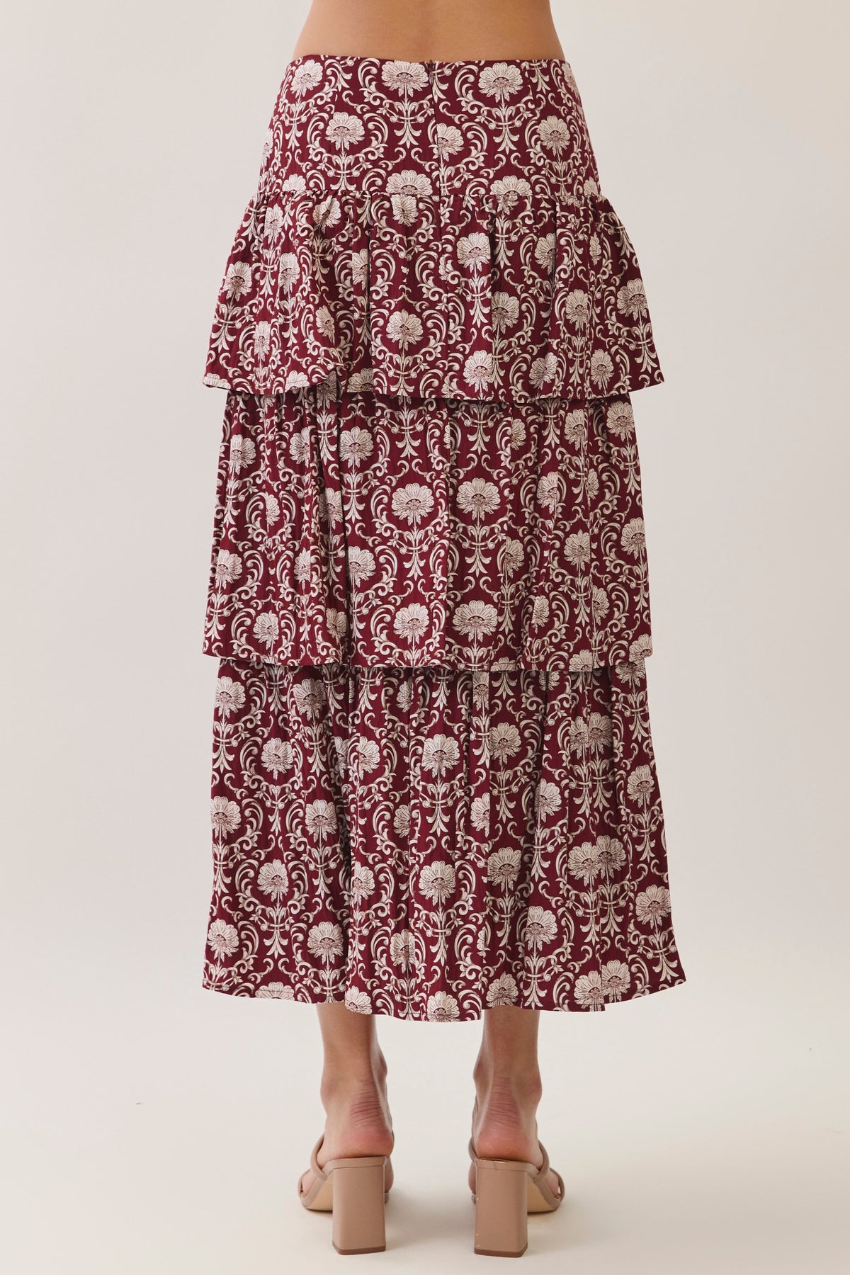 Brook Tiered Midi Skirt