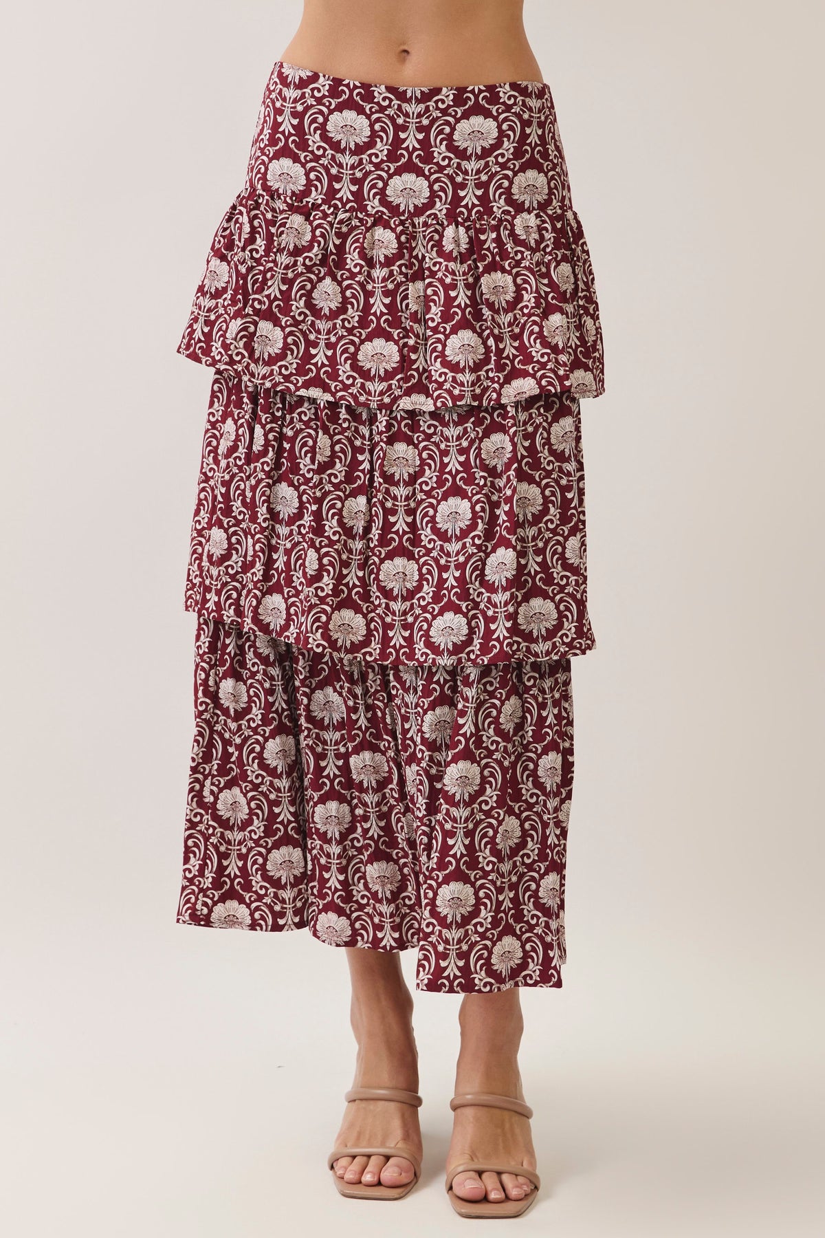 Brook Tiered Midi Skirt