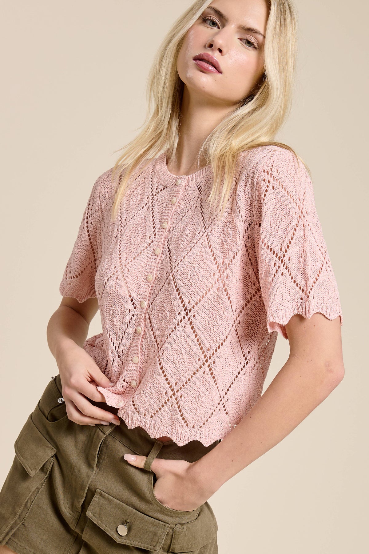 Tracy Short Sleeve Sweater