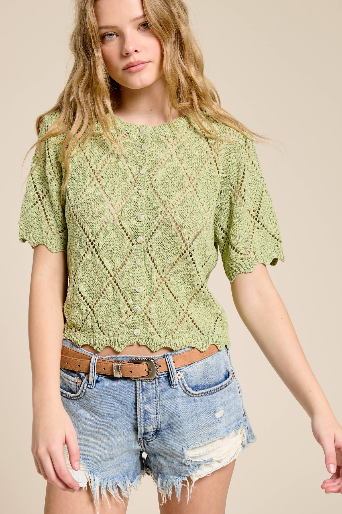 Tracy Short Sleeve Sweater