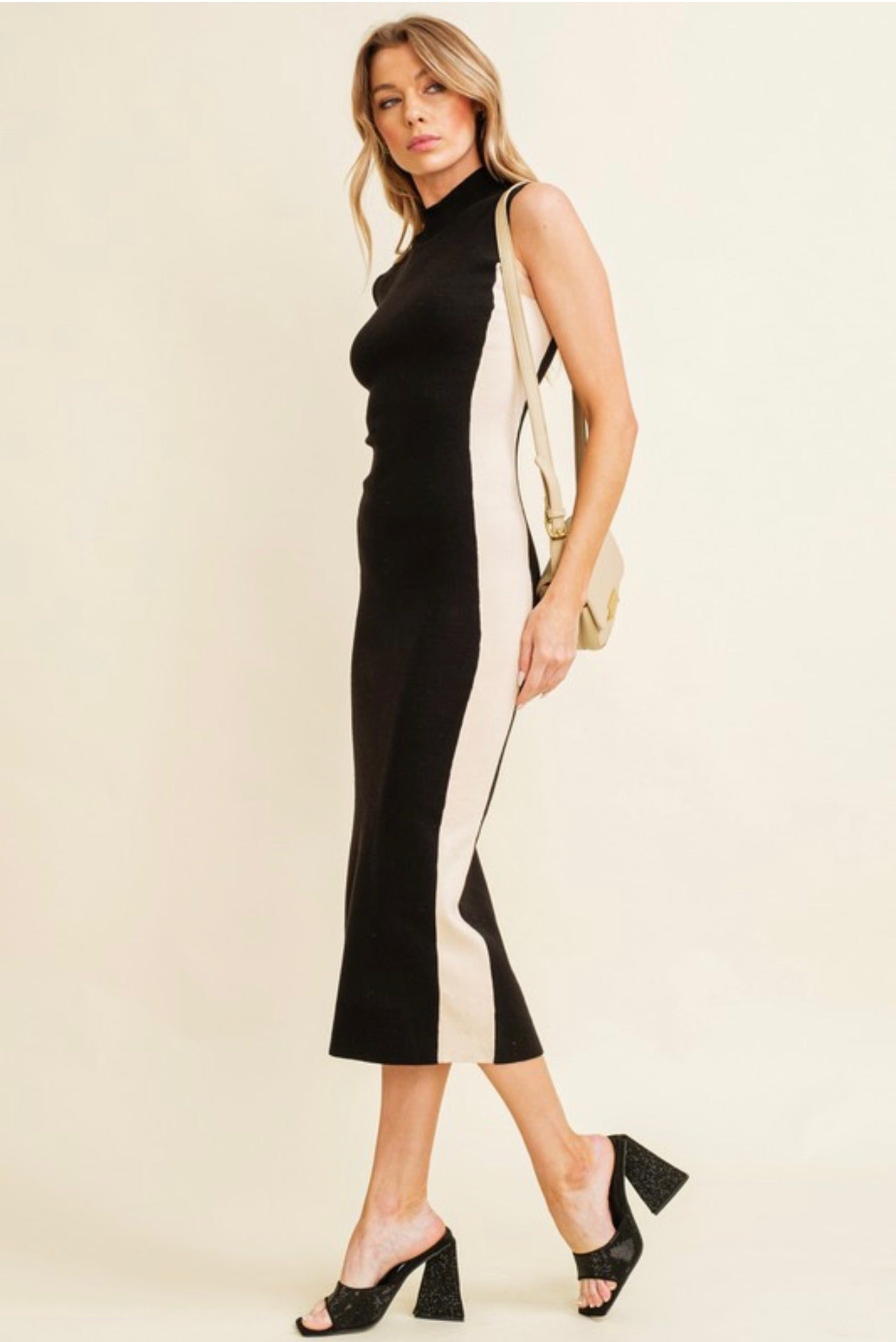 Morgan Mock Neck Midi