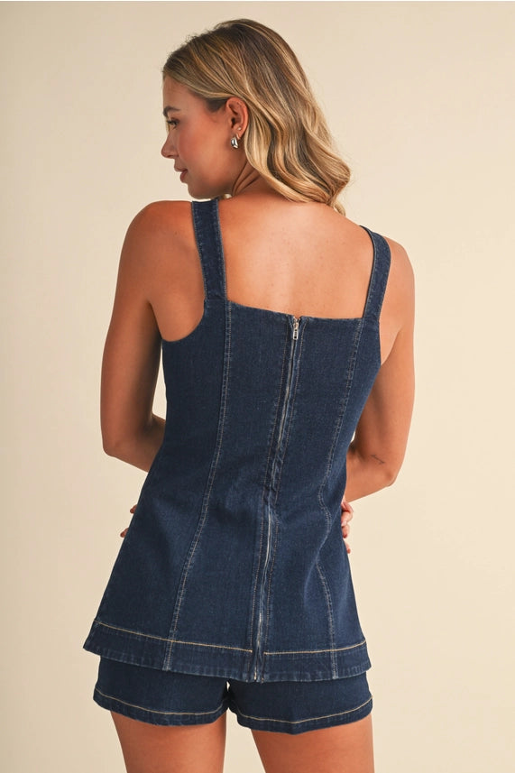 Billie Denim Romper