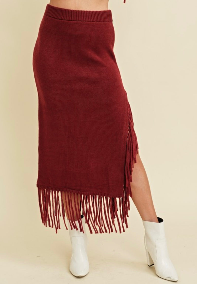 Francis Fringe Midi Skirt