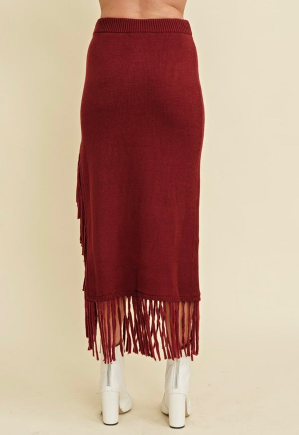 Francis Fringe Midi Skirt