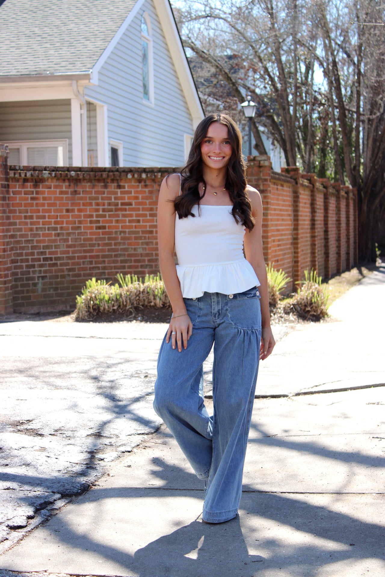 Emma Bubble Hem Tank Top