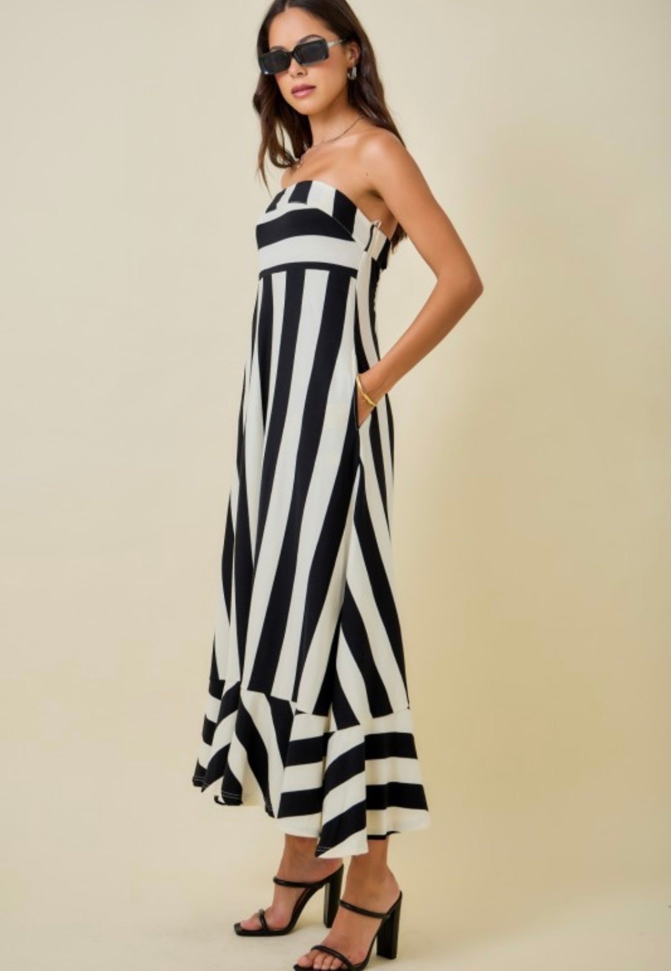 Striped Out Maxi Dress