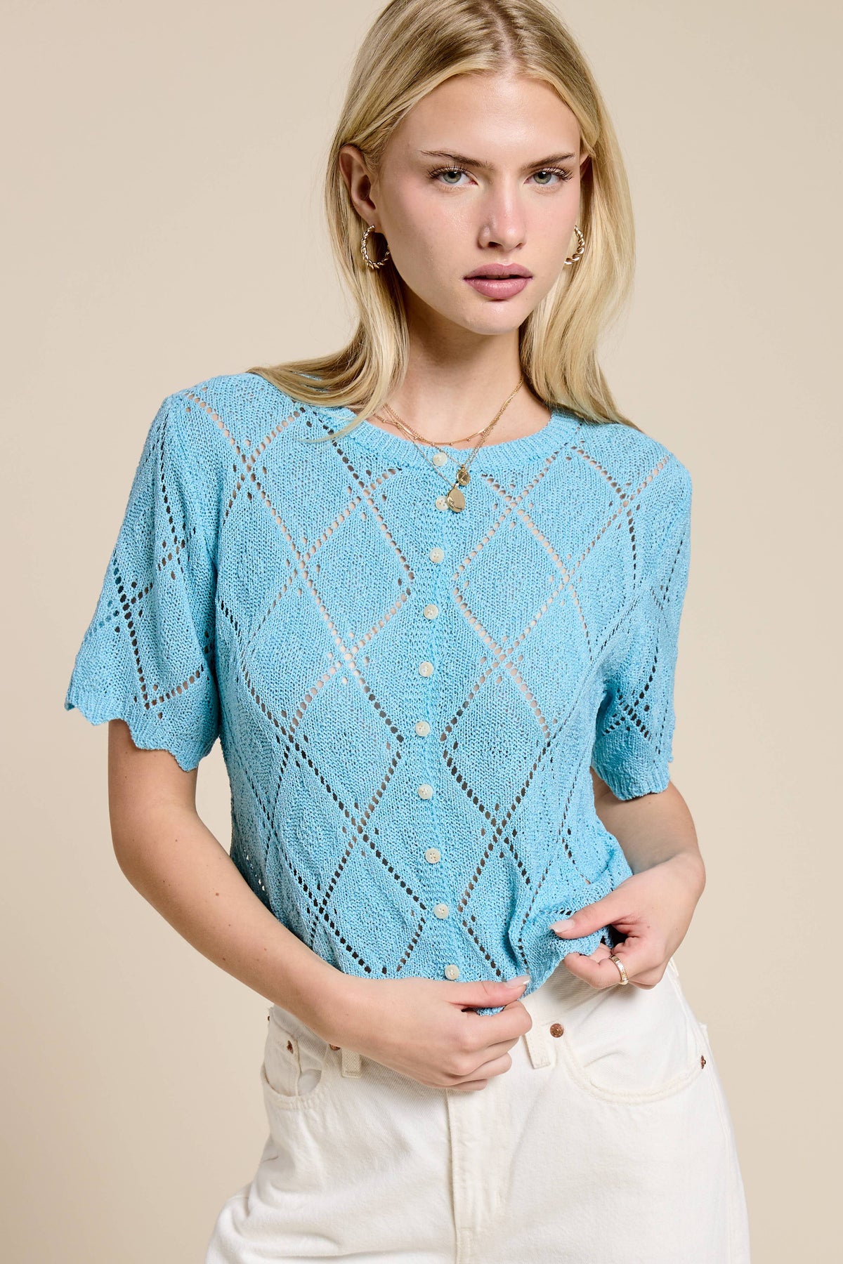 Tracy Short Sleeve Sweater