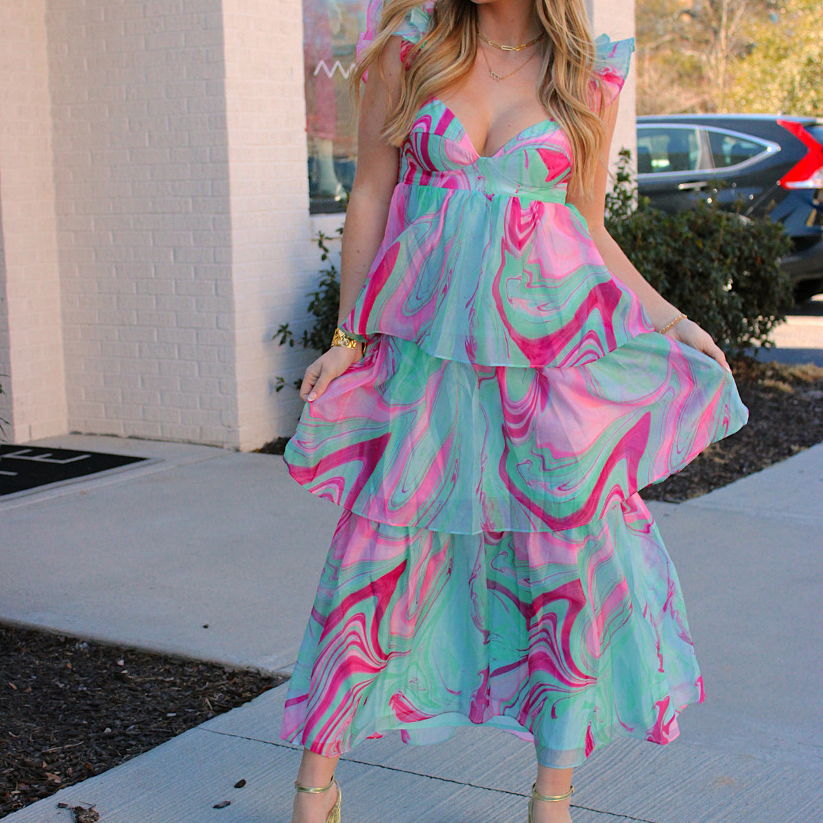 cotton candy maxi dress Cotton Candy Swirl Maxi