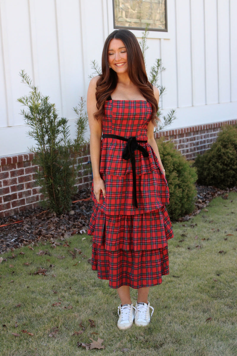 Carrigan Plaid Midi Dress