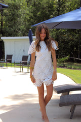 Kacie Eyelet Mini Dress