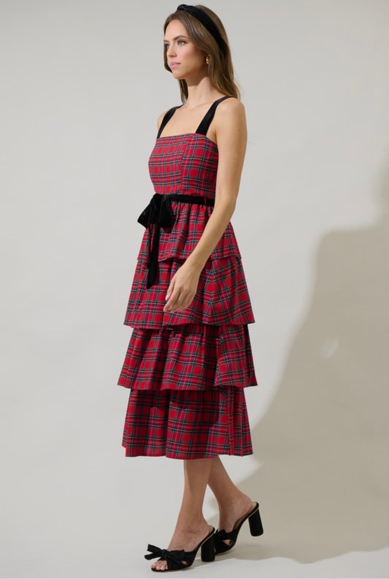 Carrigan Plaid Midi Dress